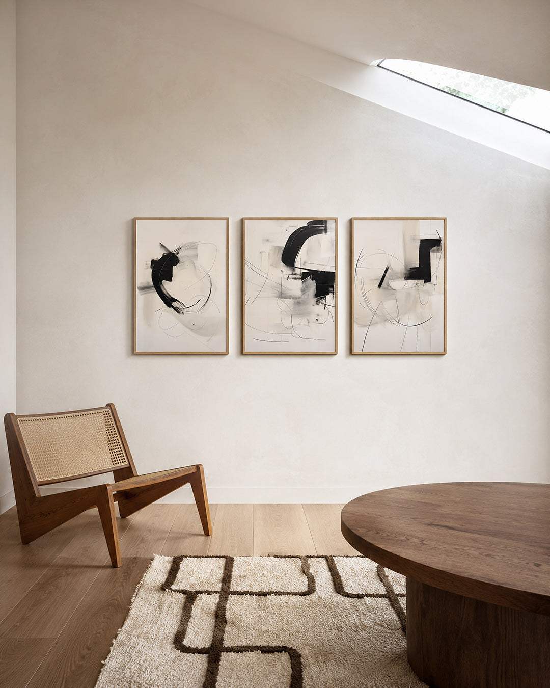Zwart wit dynamiek Posterset