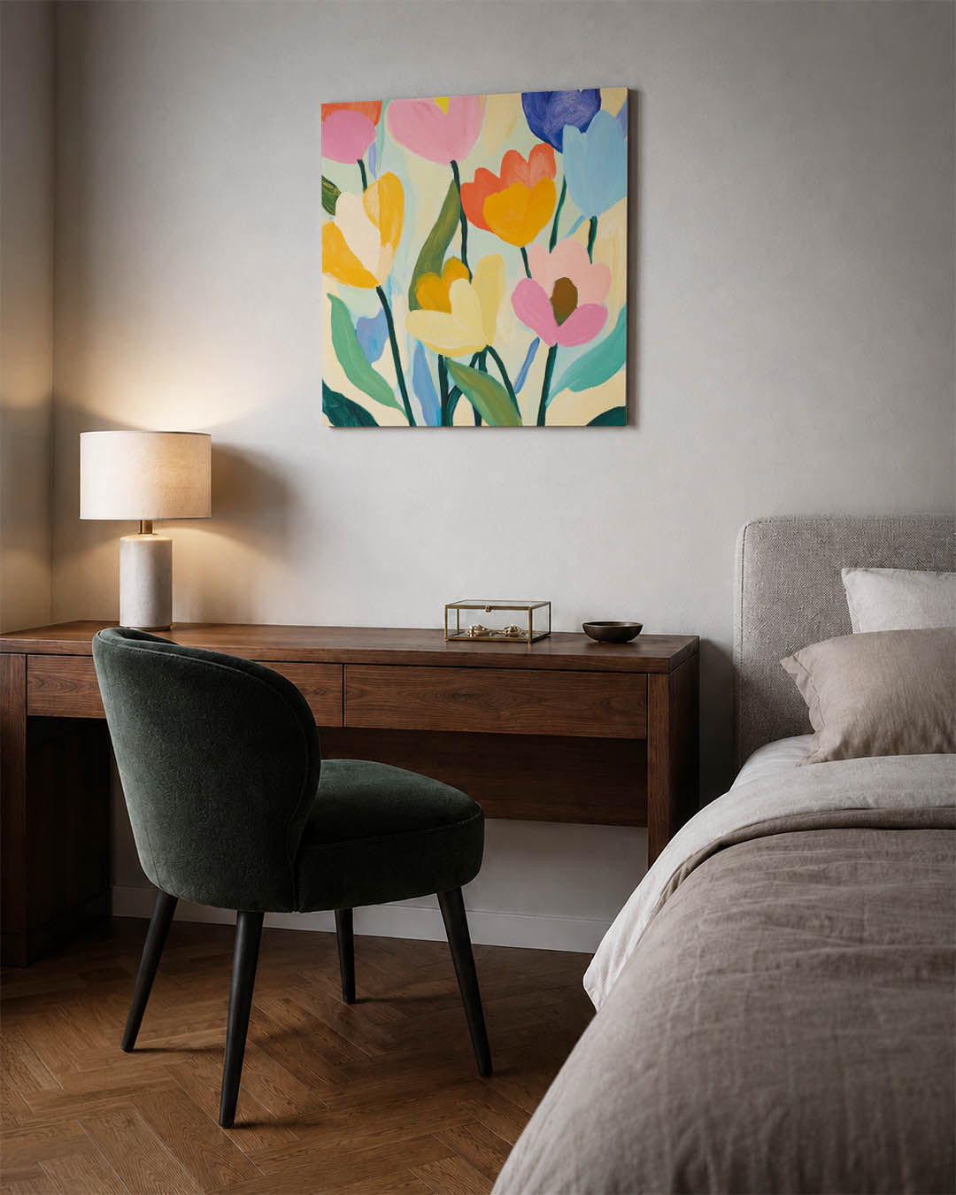 Bloemrijke kleurenpracht Kunstwerk