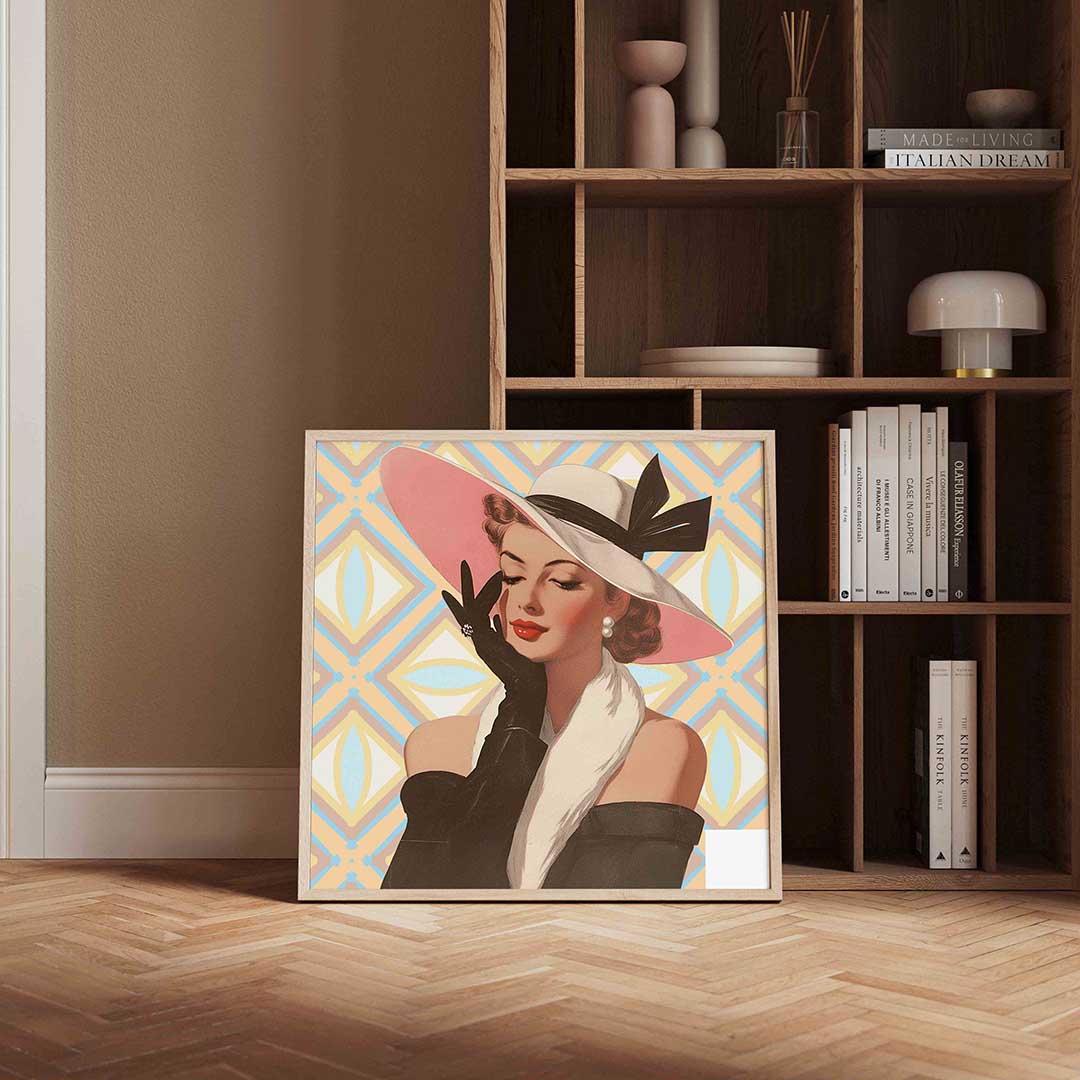 Dame met hoed Poster