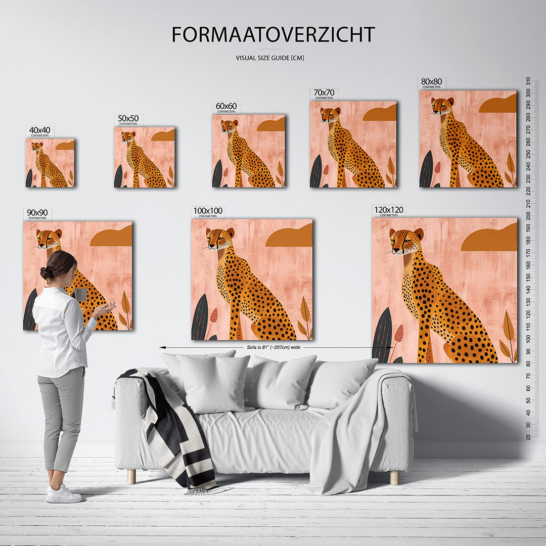 Gestileerde jachtluipaard Kunstwerk