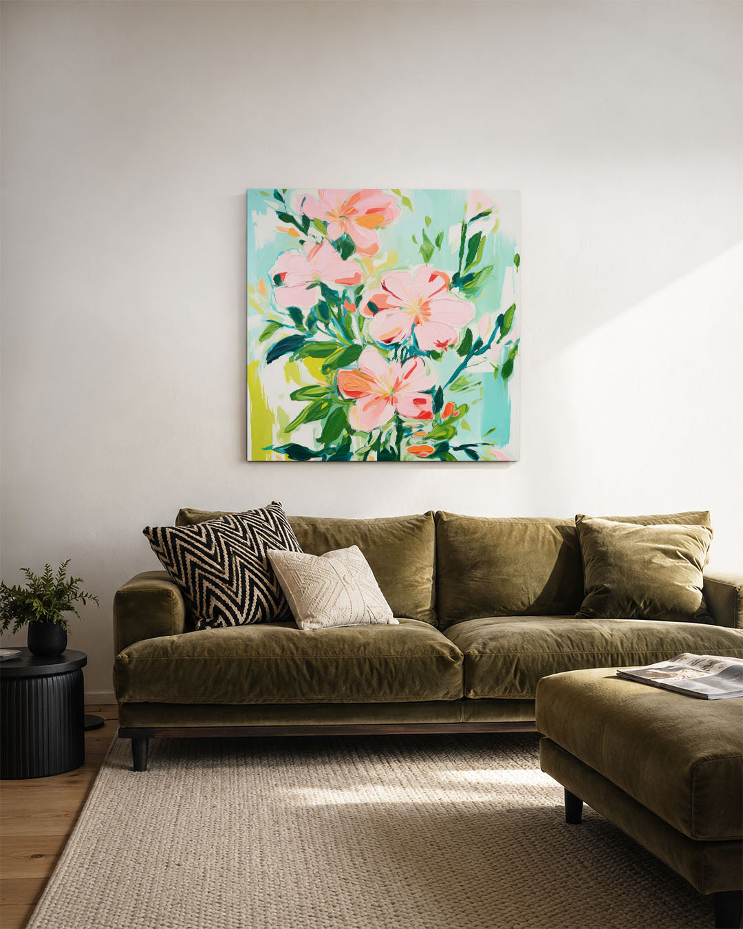 Bloemrijke expressie Kunstwerk