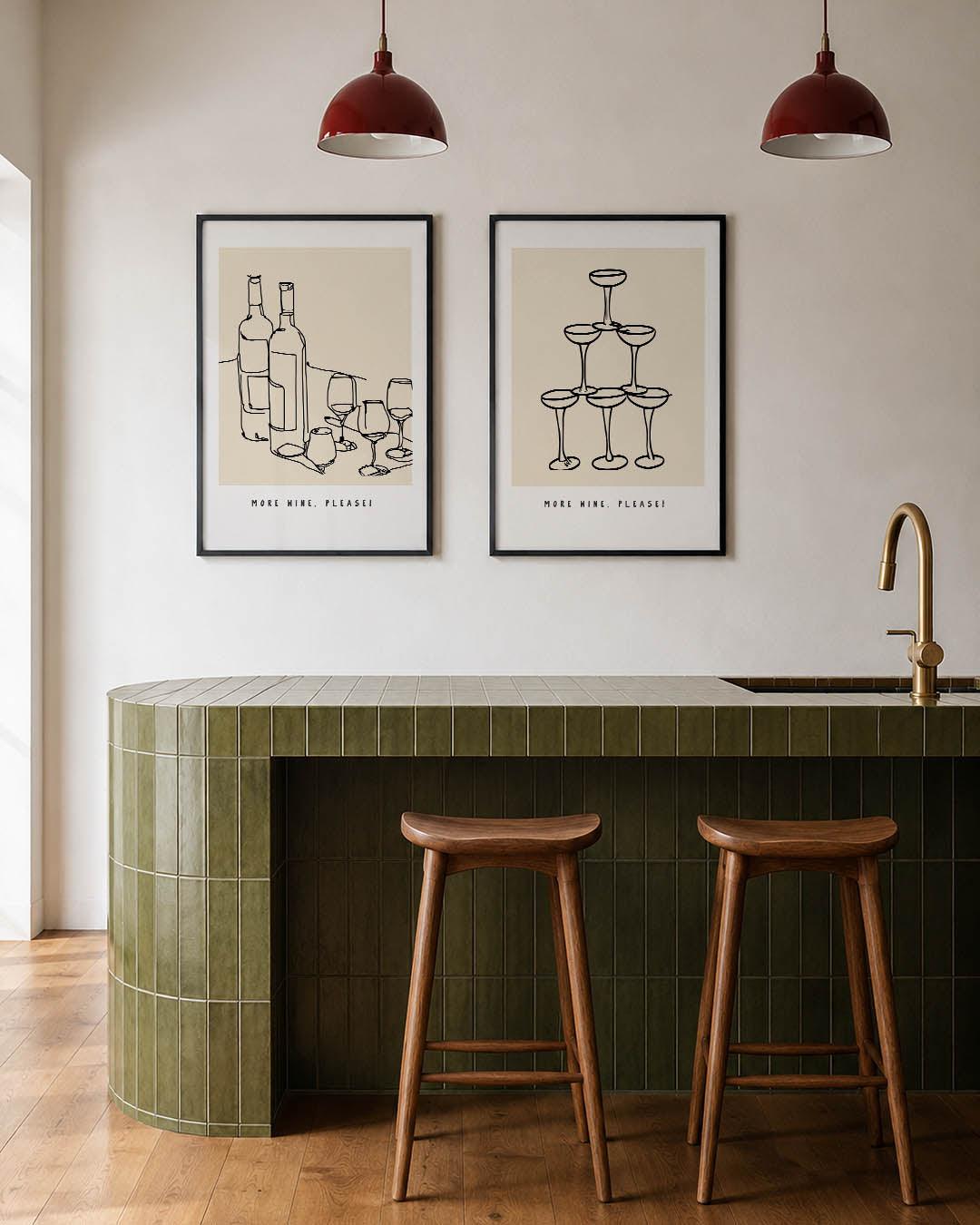 Wijnlijnenspel Posterset