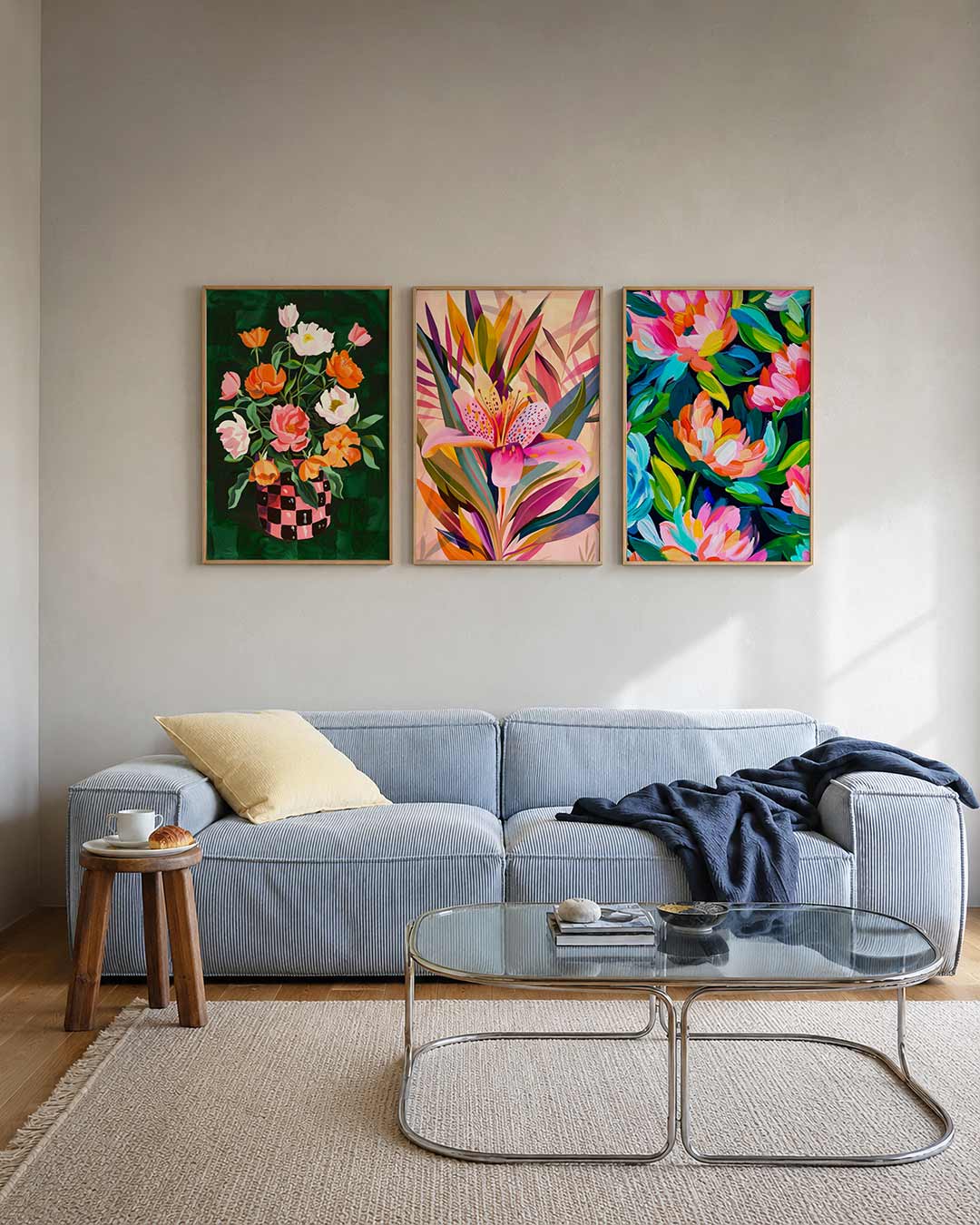 Bloemenpracht in vaas Posterset