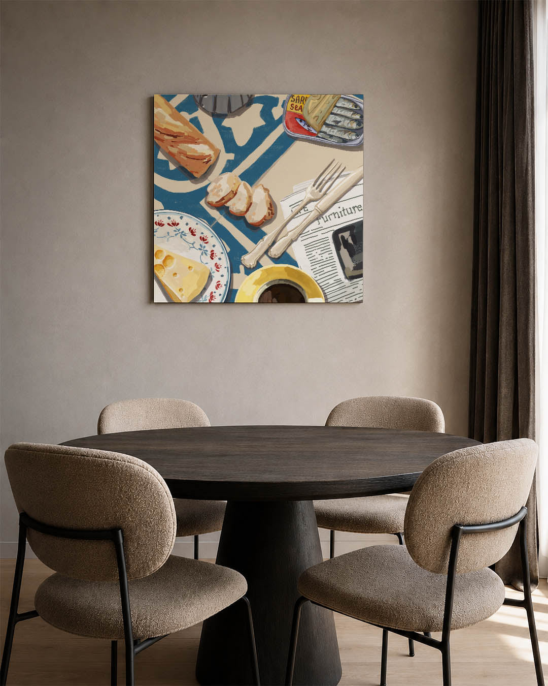 Ontbijt tafereel Kunstwerk