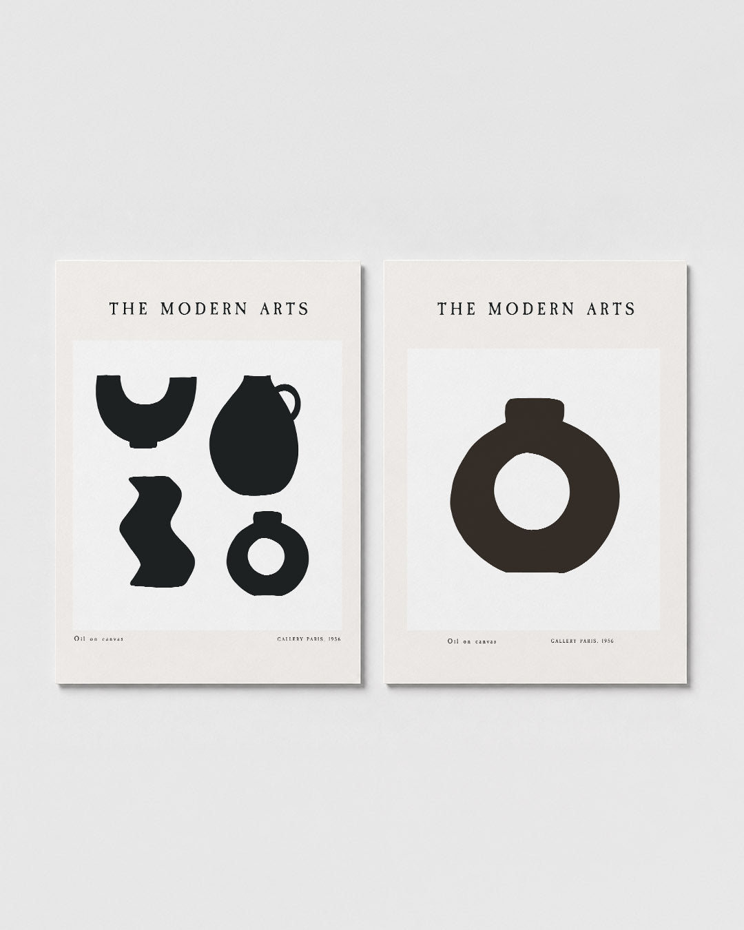 Vormenspel in zwart Posterset