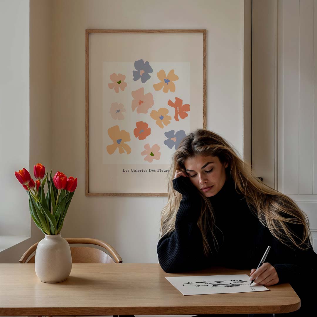 Bloemenpracht Wanddecoratie Poster-WallArtistic