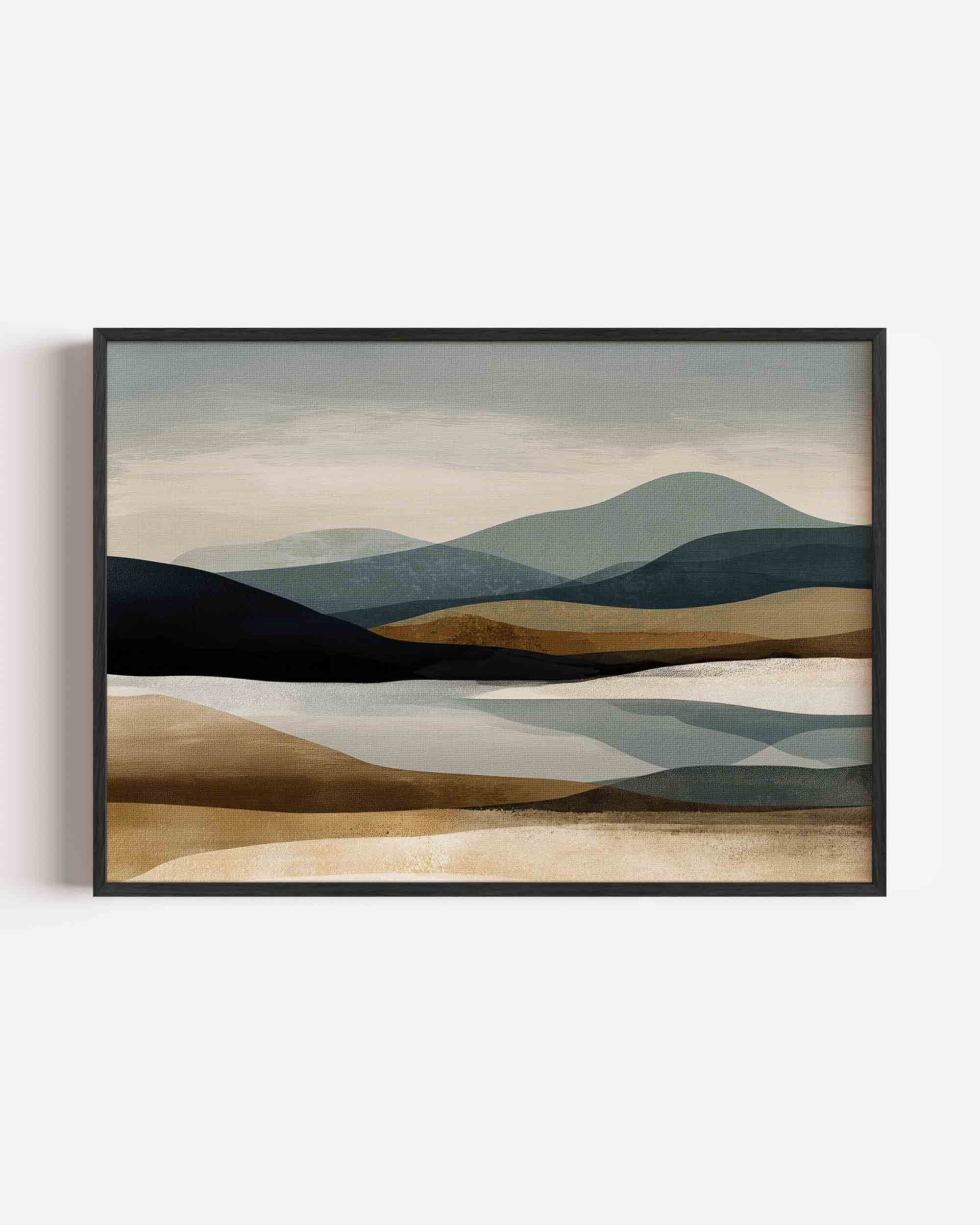 Landschap met golvende heuvels Poster