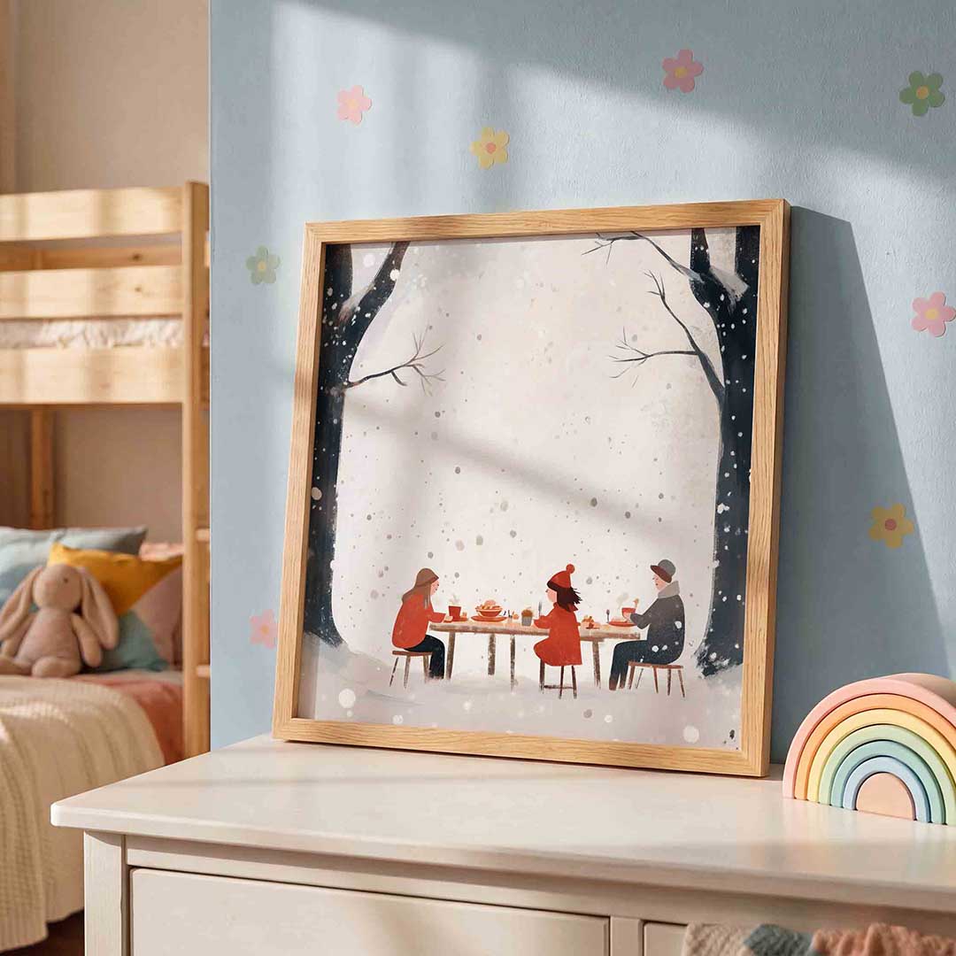 Winterse maaltijd Poster