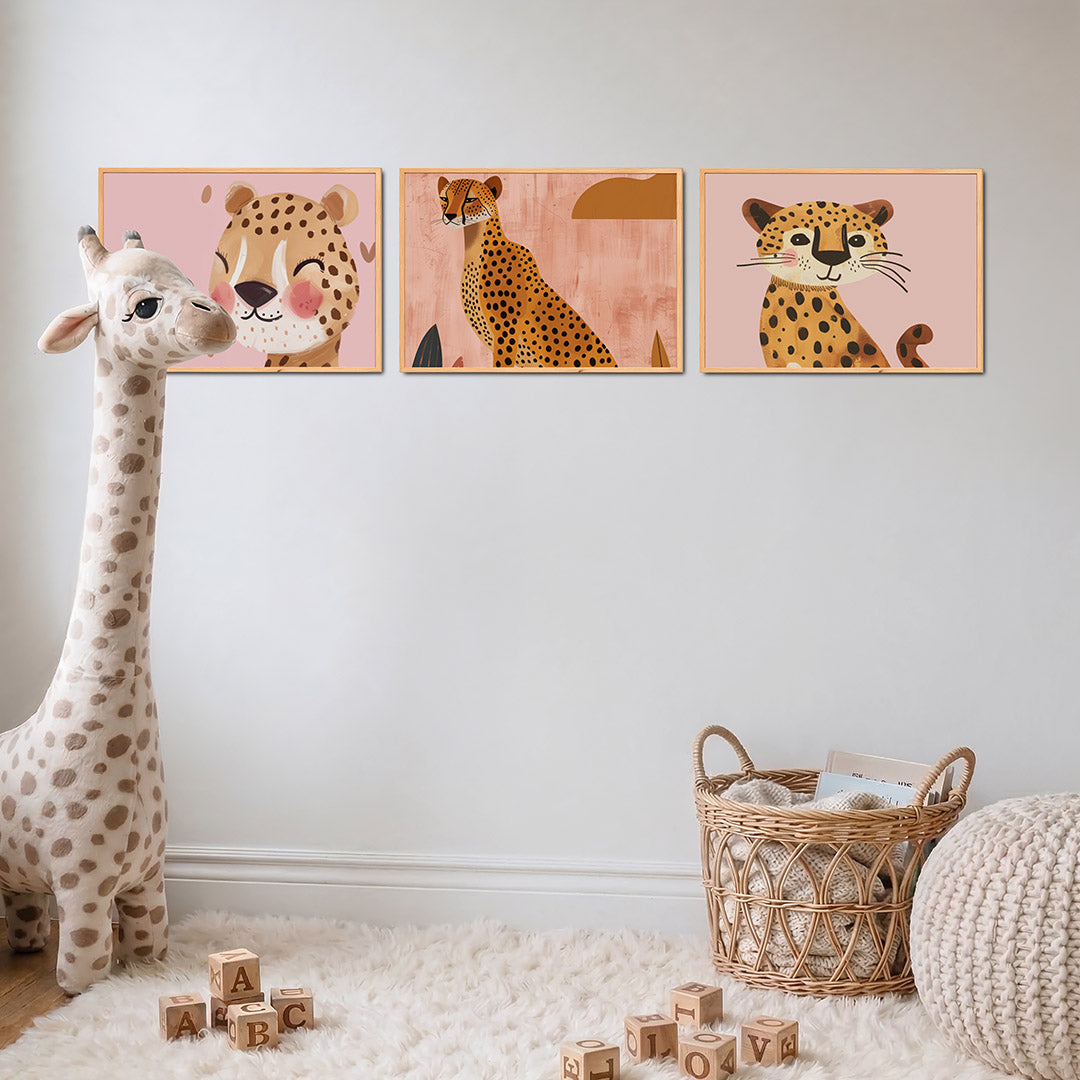 Vrolijke dierenkop Posterset