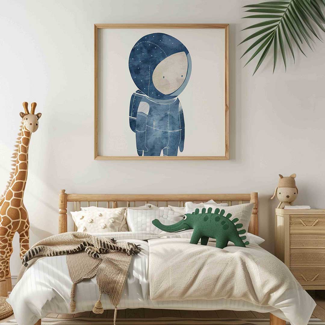 Astronaut in blauw Poster