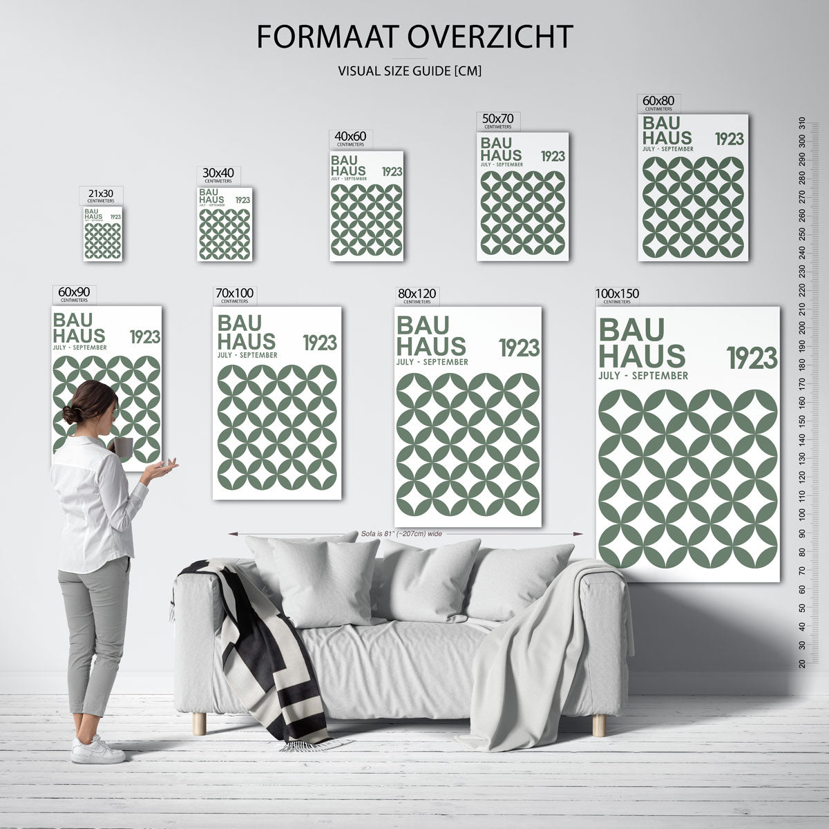 Vormritme cirkelpatroon Poster