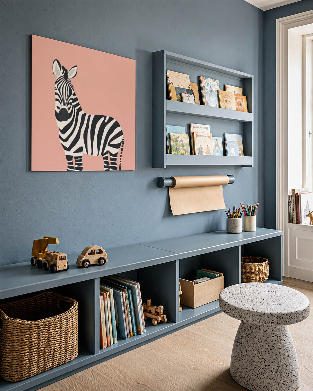 Gestreepte zebra illustratie Kunstwerk