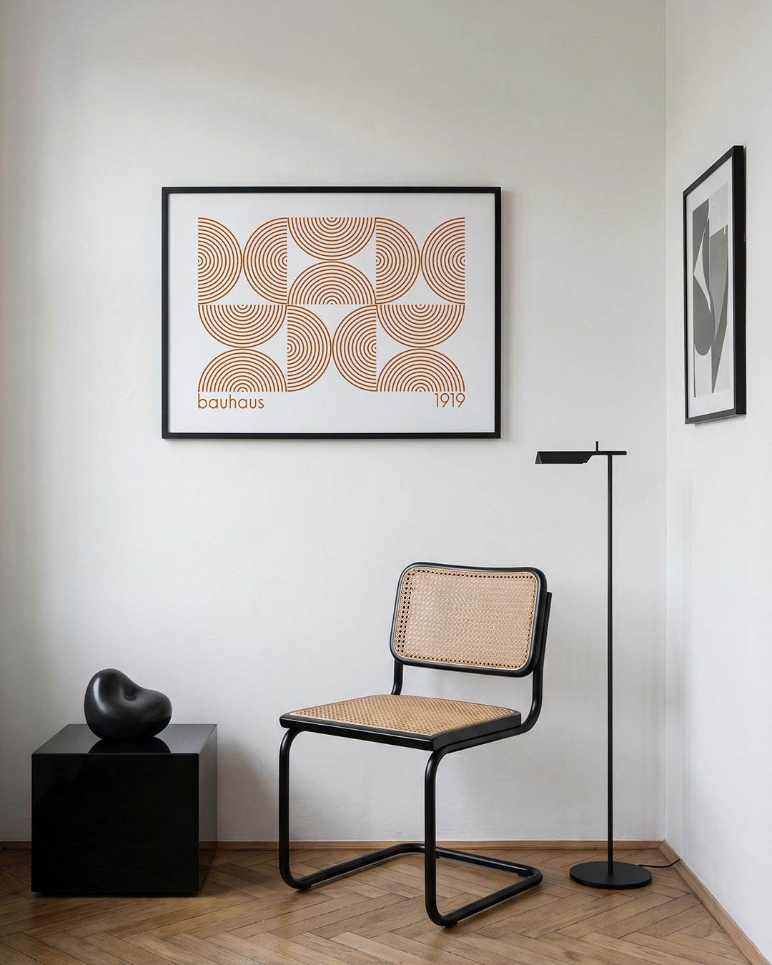 Cirkelpatroon en lijnen Poster