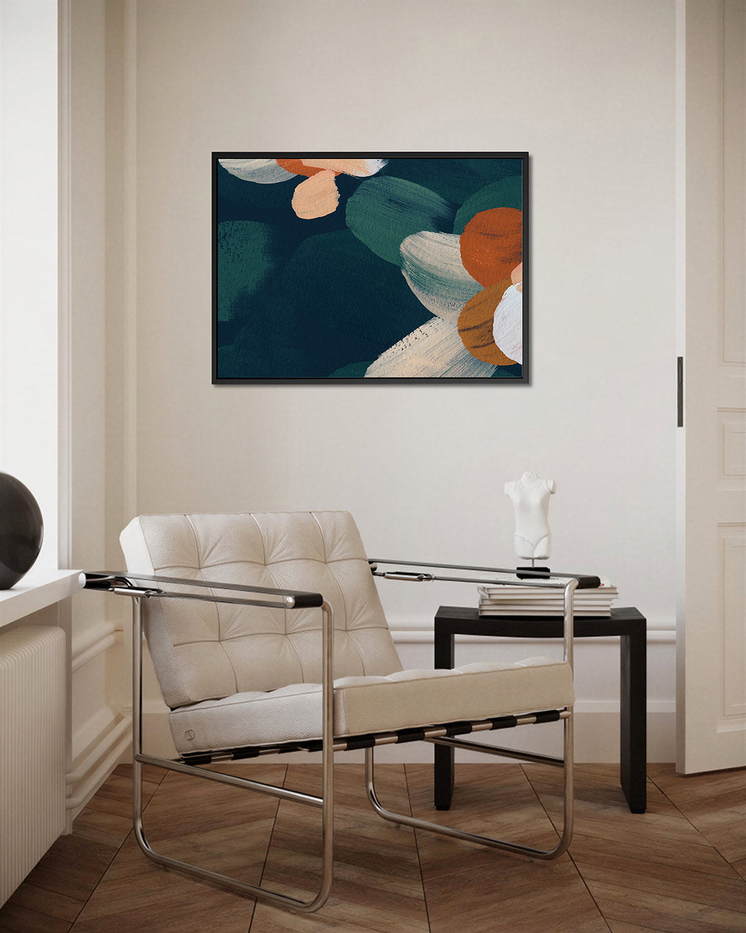 Organische borstelvegen Kunstwerk