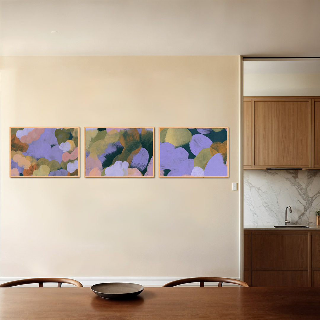 Kleurige vormenwolk Posterset