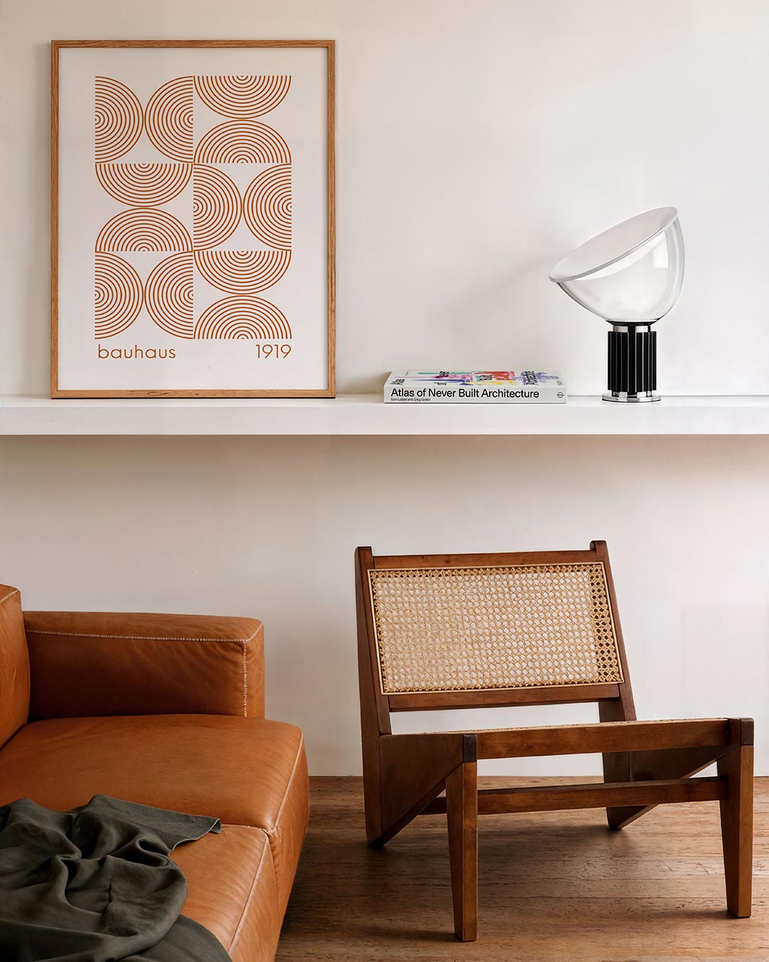 Cirkelpatroon en lijnen Poster