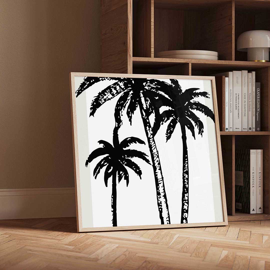 Palmboom silhouetten Poster