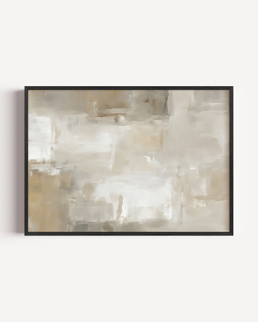 Abstracte beige en grijze Poster