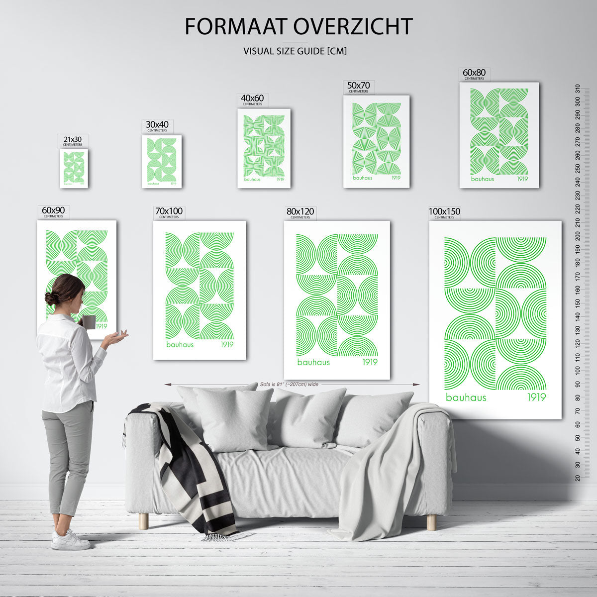 Cirkelritme en lijnen Poster