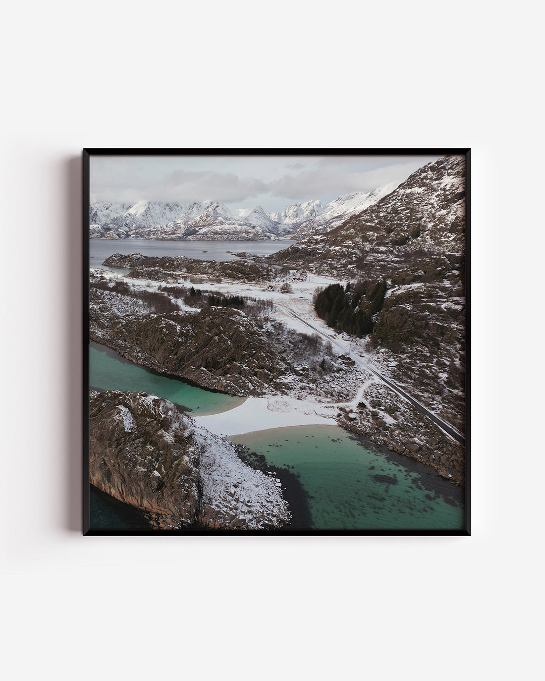 Berglandschap met sneeuw Poster
