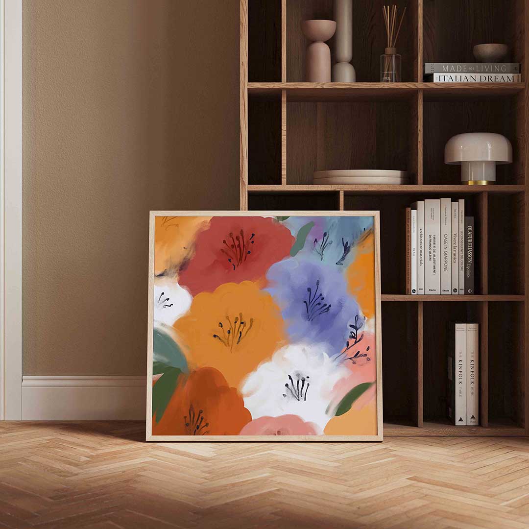 Bloemen en bladeren Poster
