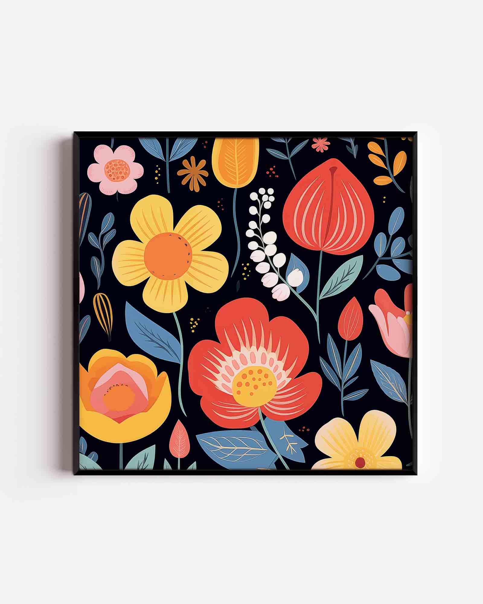 Bloemen en bladeren Poster