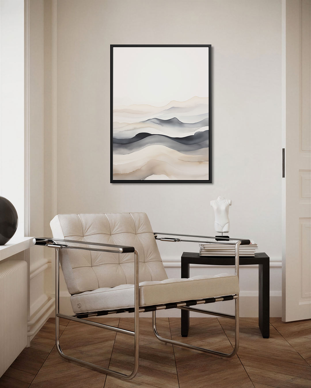 Vloeiende lijnen landschap Kunstwerk