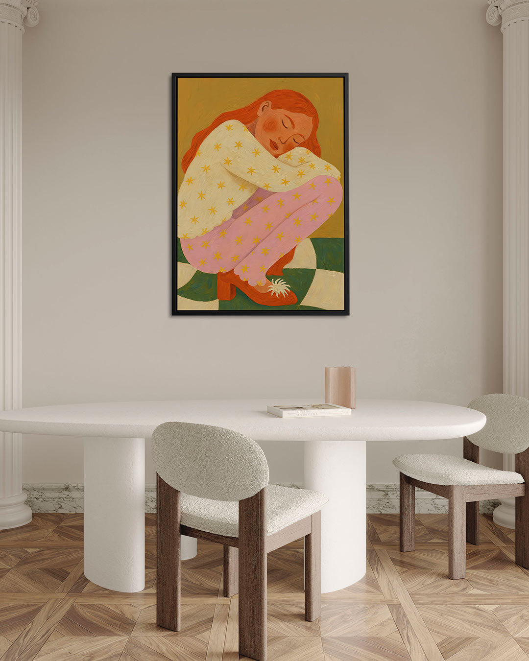 Dromerige vrouw Kunstwerk