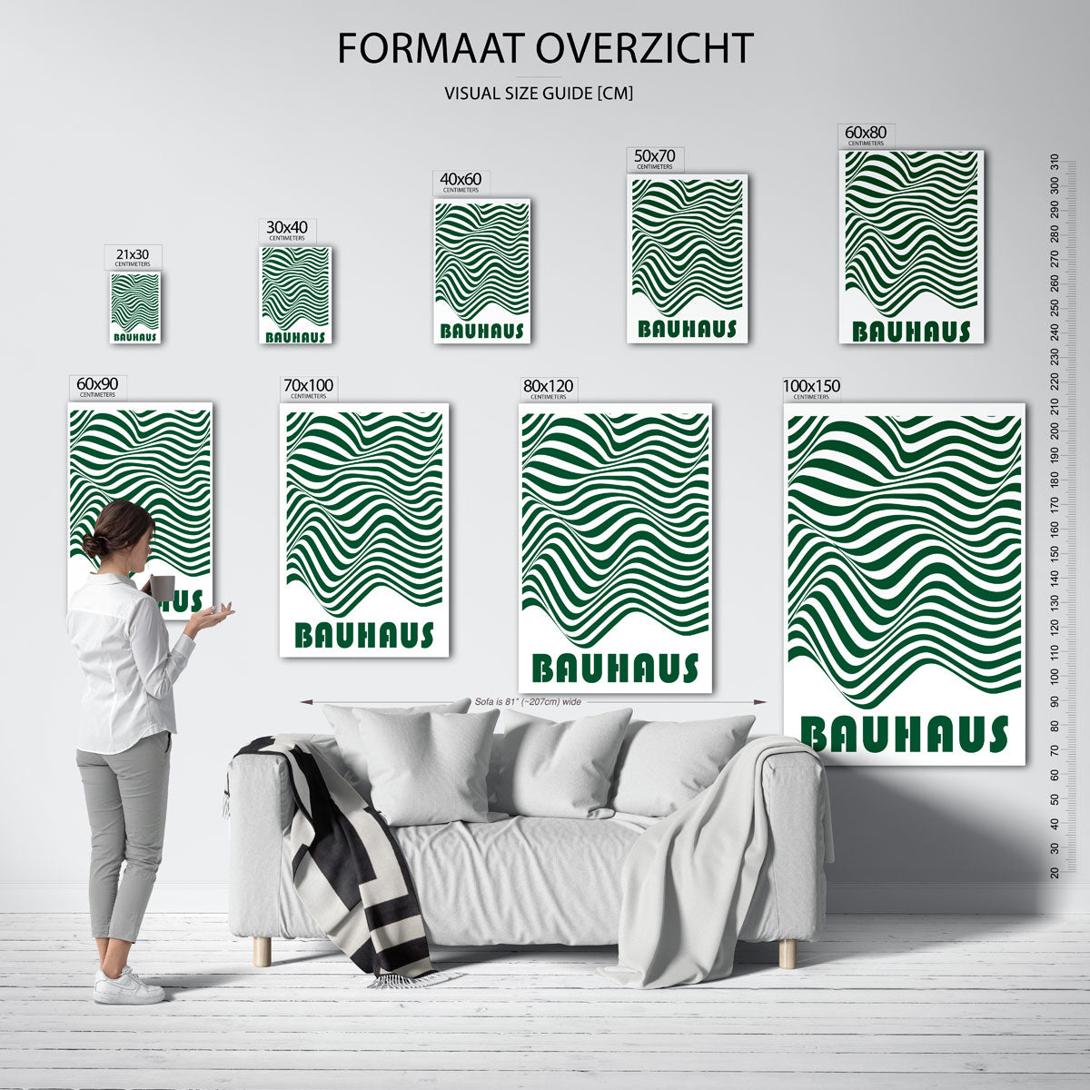 Golvend lijnenspel Poster