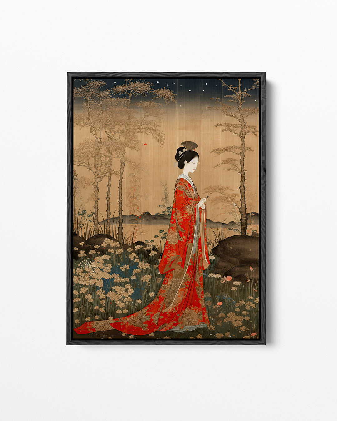 Vrouw in natuur Kunstwerk