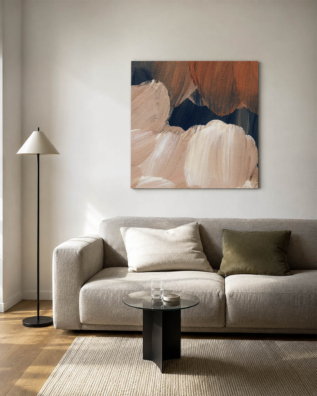 Organische borstelstreken Kunstwerk