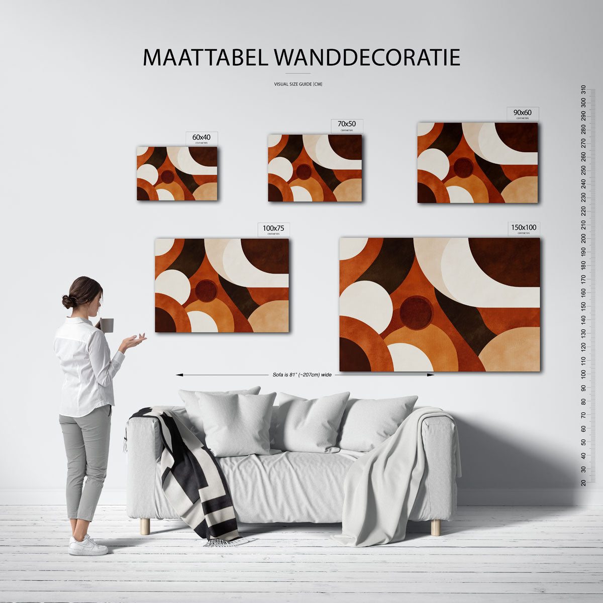 Organische vormen compositie Kunstwerk