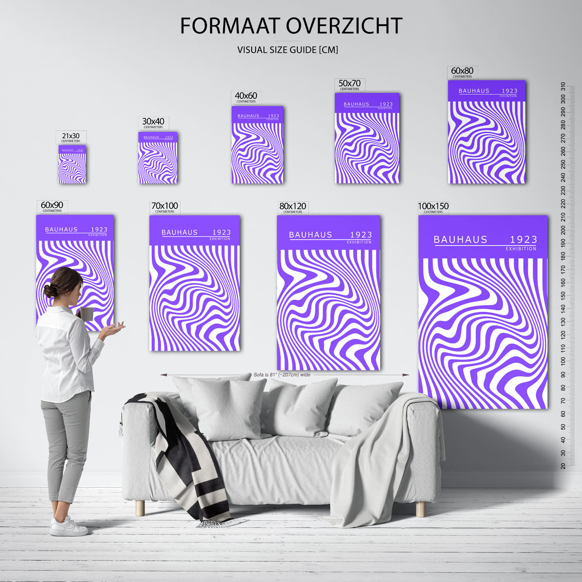 Golvend lijnenspel Poster
