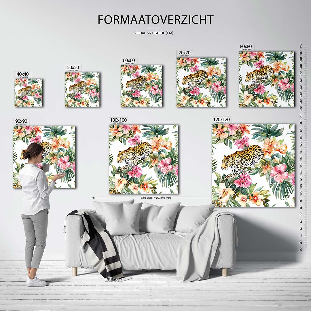 Tropische dierenprint Kunstwerk