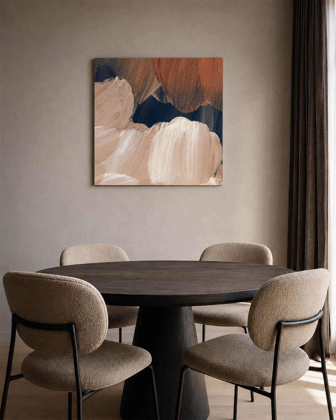 Organische borstelstreken Kunstwerk