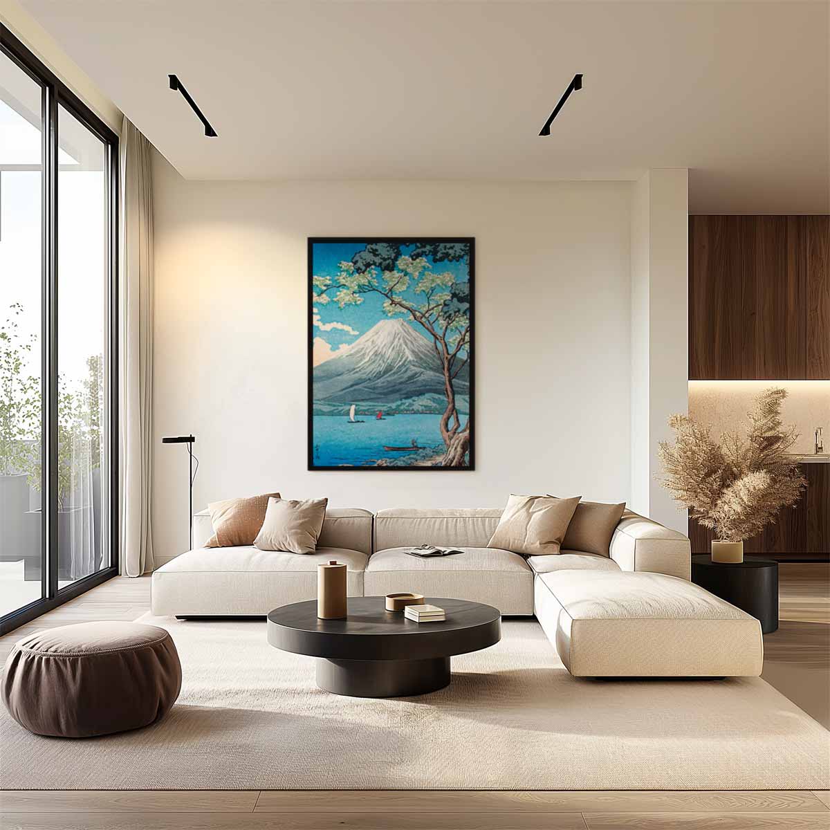 Serene Bergezichten bij de Berg Kunstwerk-canvas-dibond-plexiglas-wanddecoratie-WallArtistic