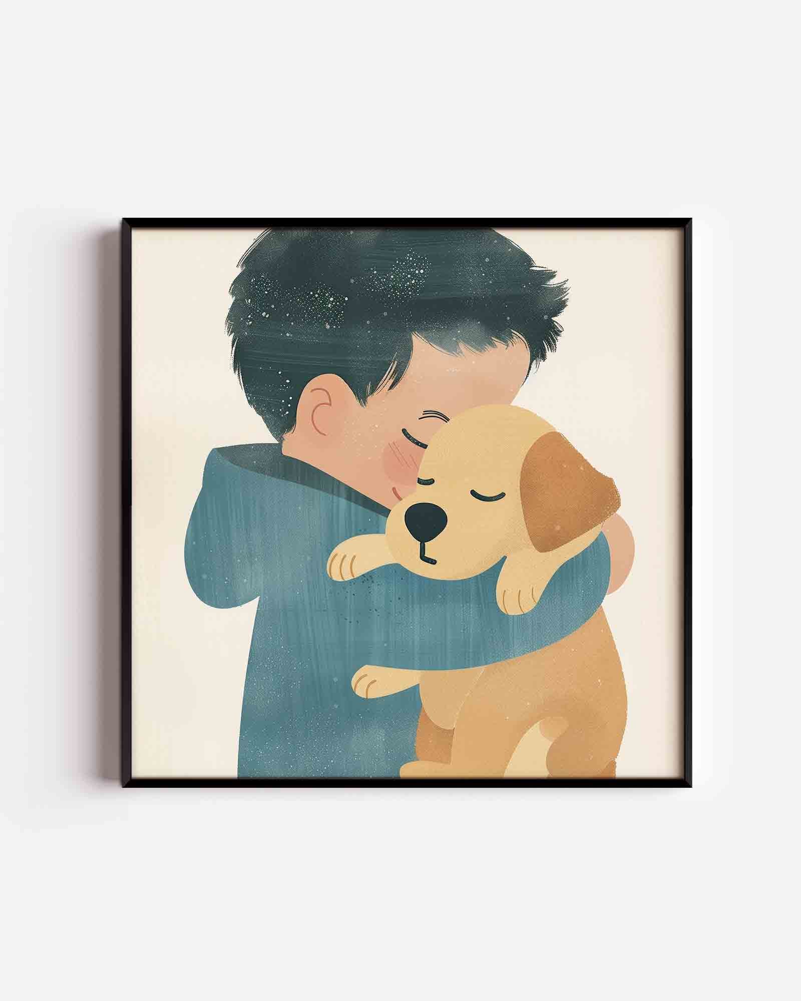Kind met hond Poster