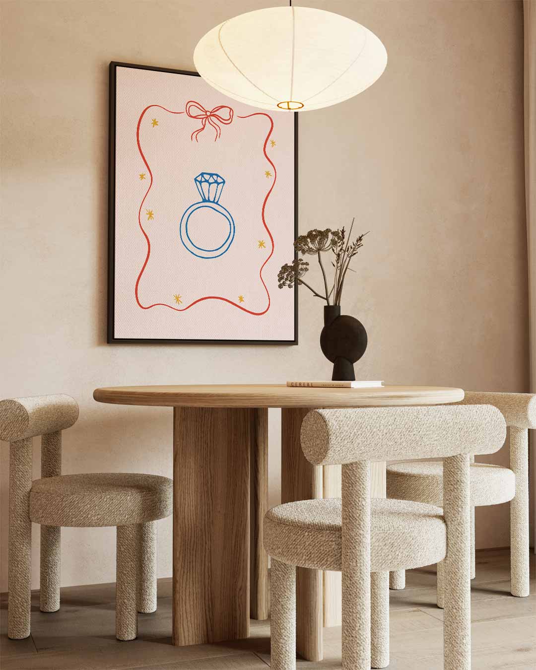Speelse Ring Ikonografie Kunstwerk-canvas-dibond-plexiglas-wanddecoratie-WallArtistic
