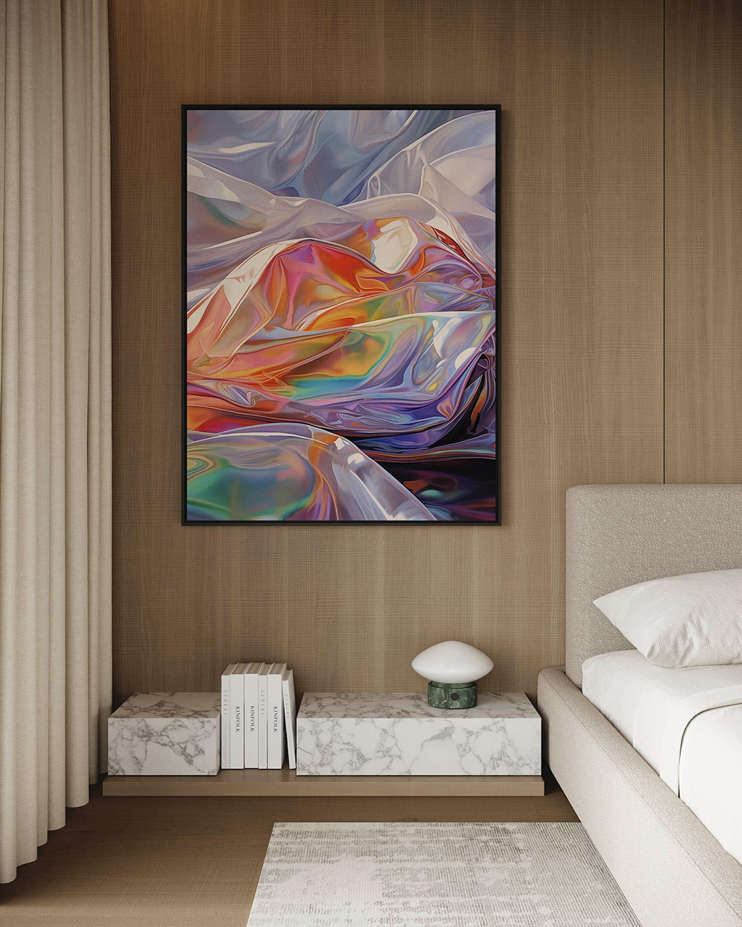 Kleurrijke golvende vormen Kunstwerk