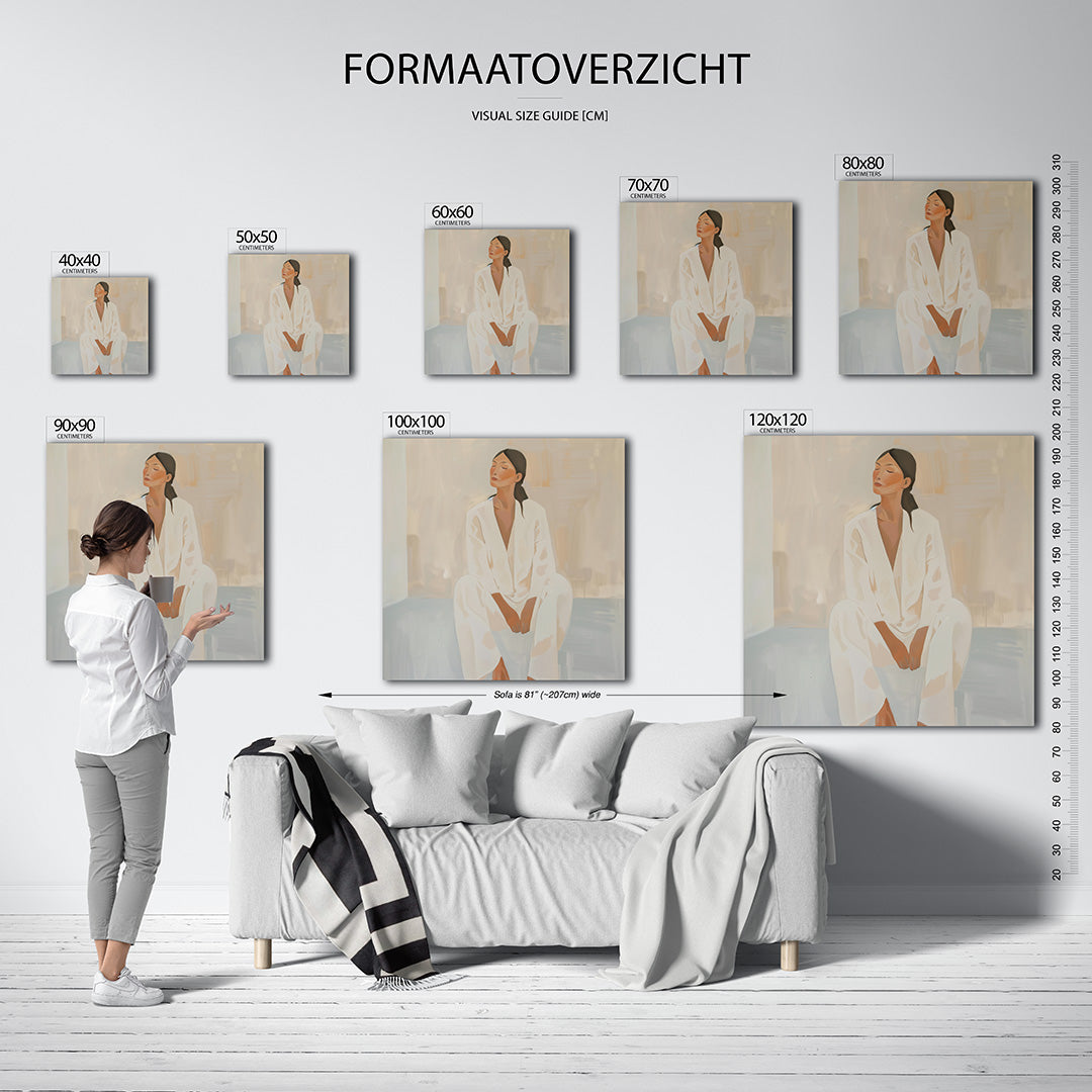 Zittende vrouw Kunstwerk