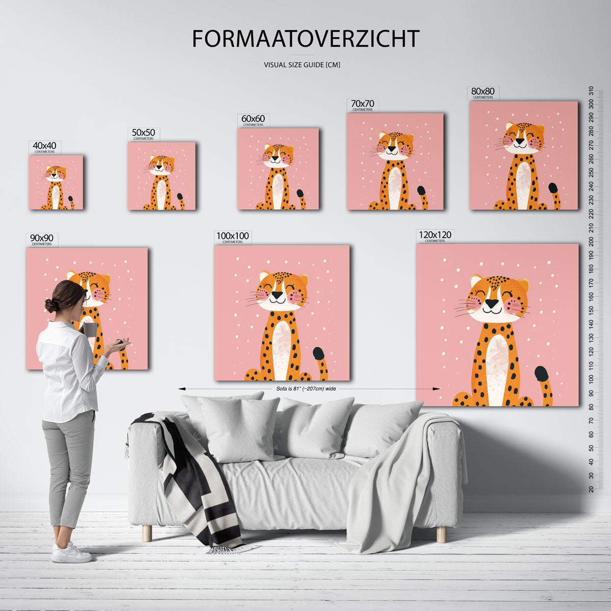 Lachende luipaard Poster