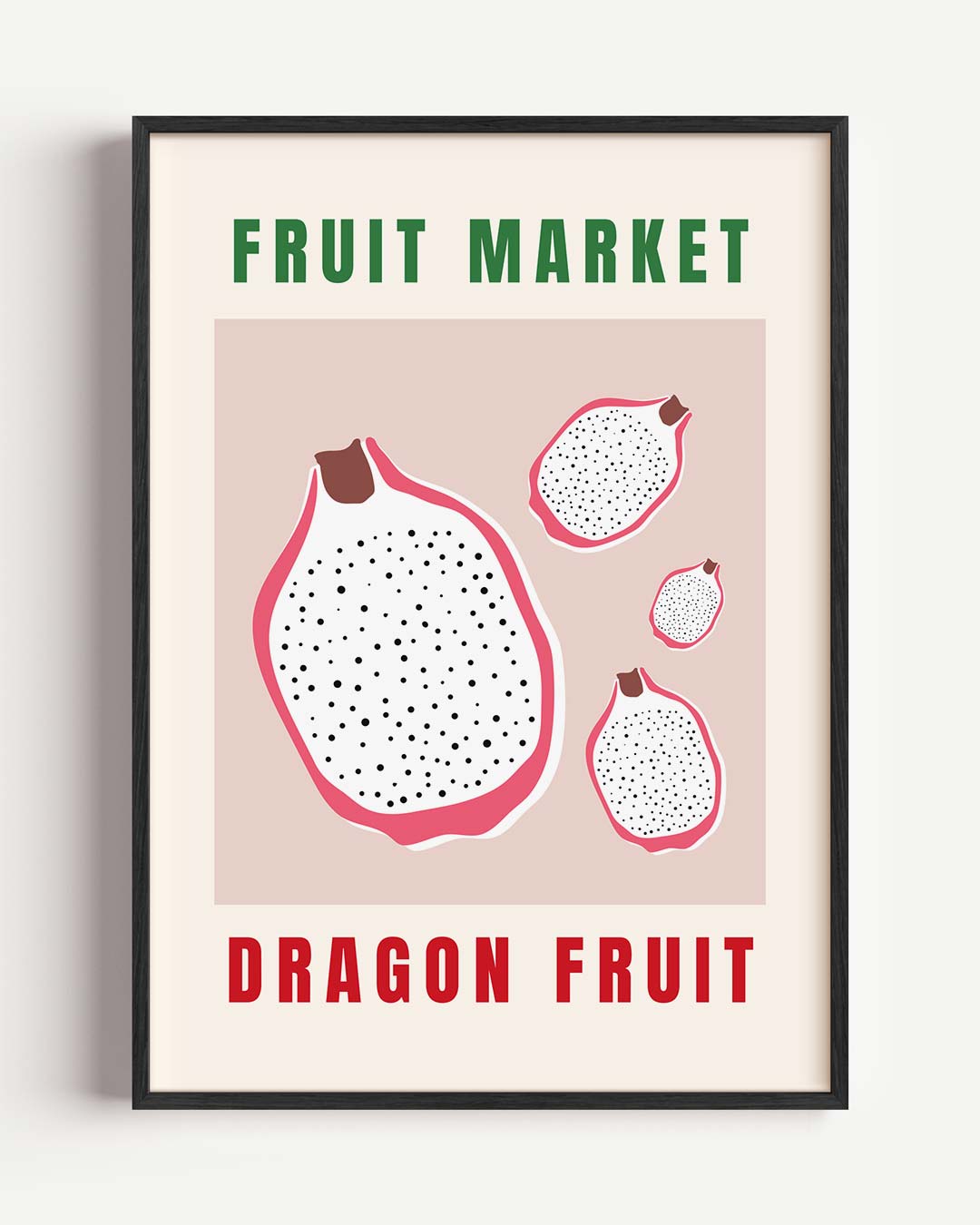 Tropische Vibes Dragon Fruit Poster-WallArtistic
