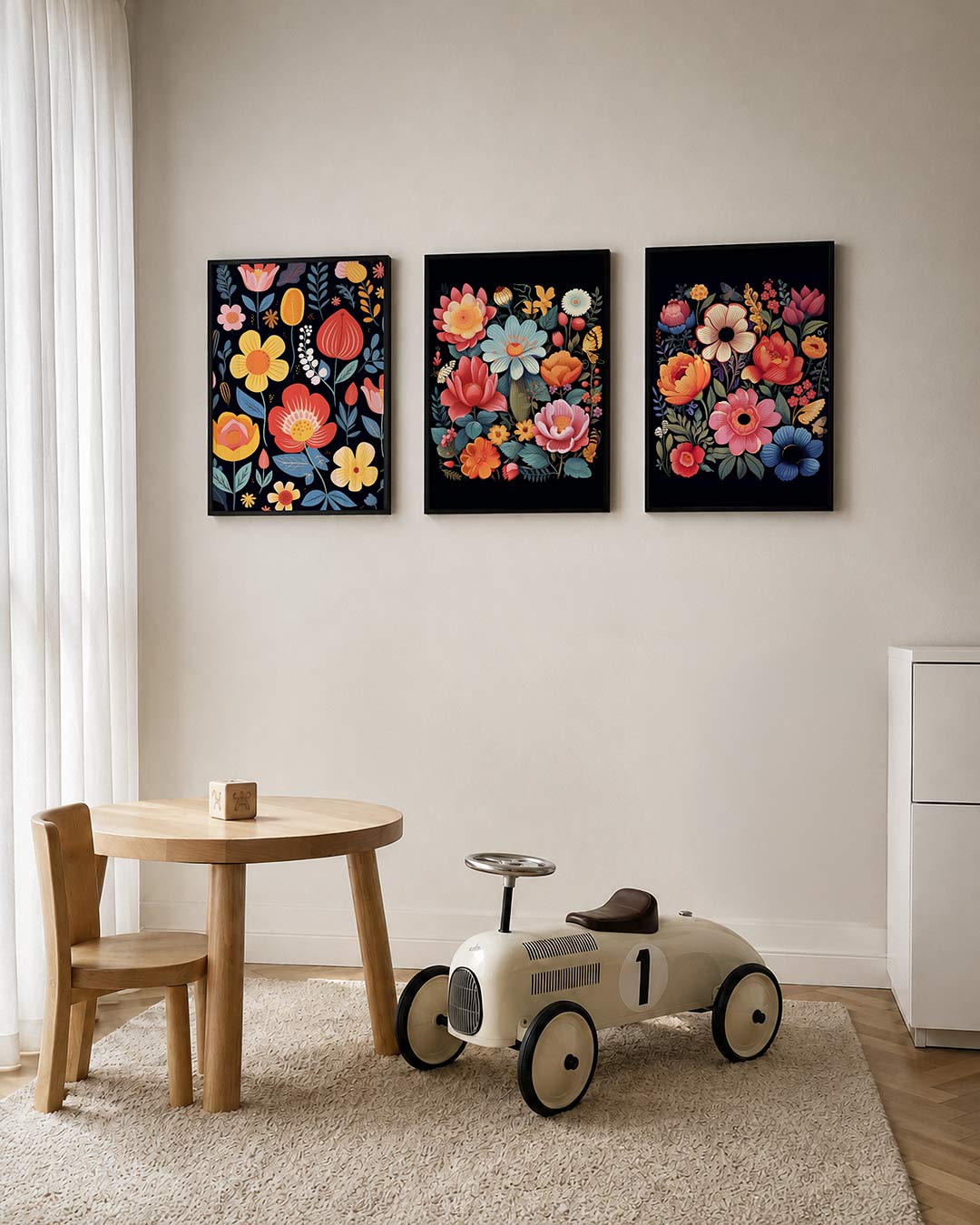 Bloemrijke vormen Posterset