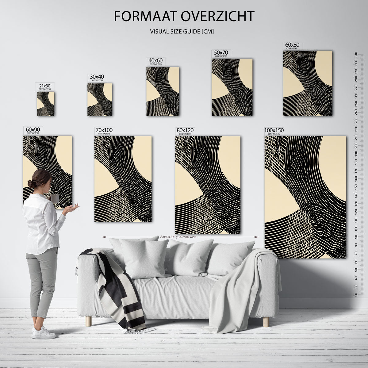 Abstracte lijnen Poster
