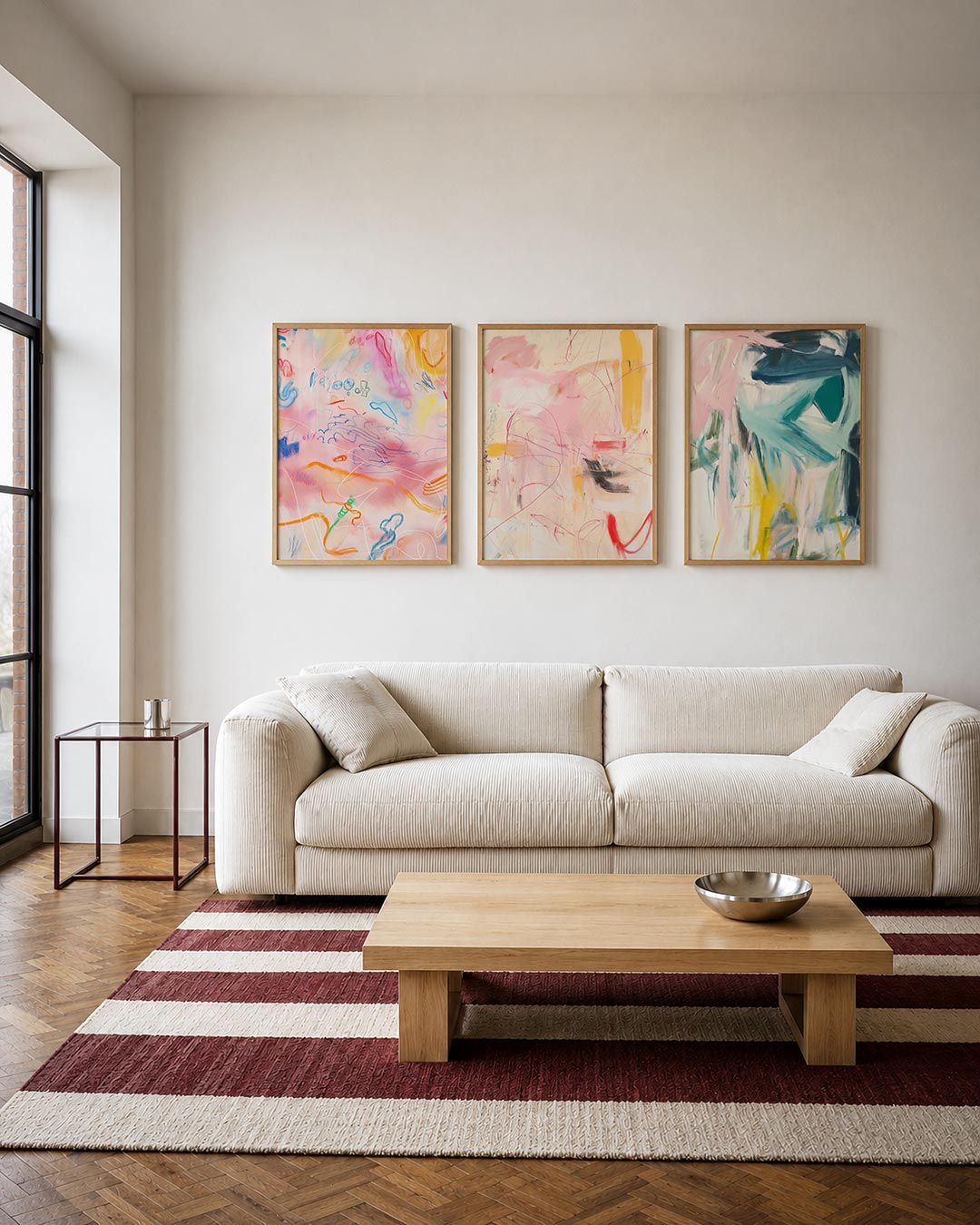 Kleurrijk lijnenspel Posterset