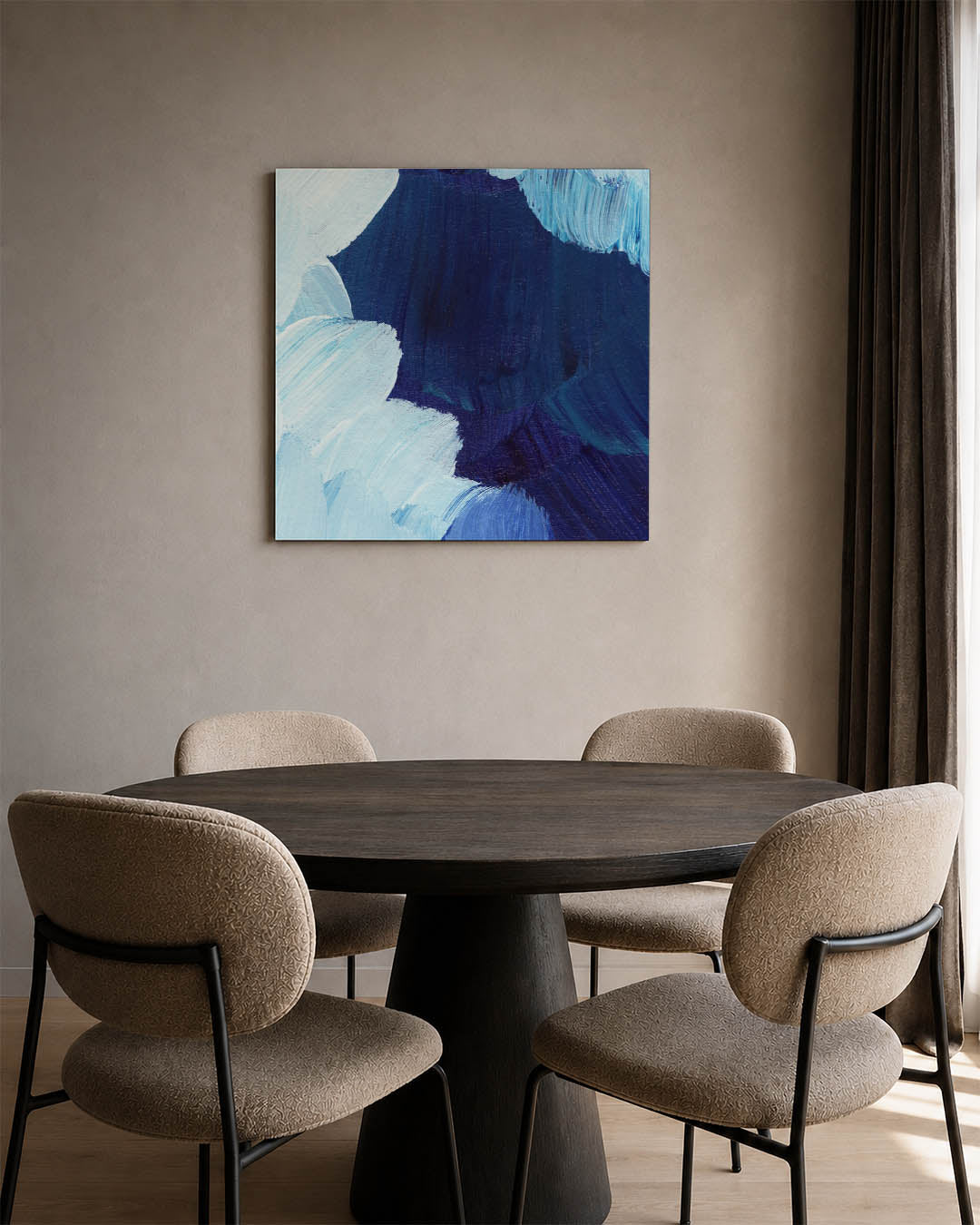 Dynamische blauwtinten Kunstwerk
