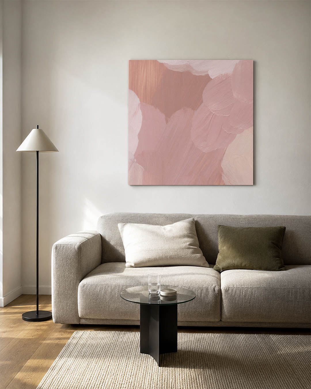 Zachte kleurencompositie Kunstwerk