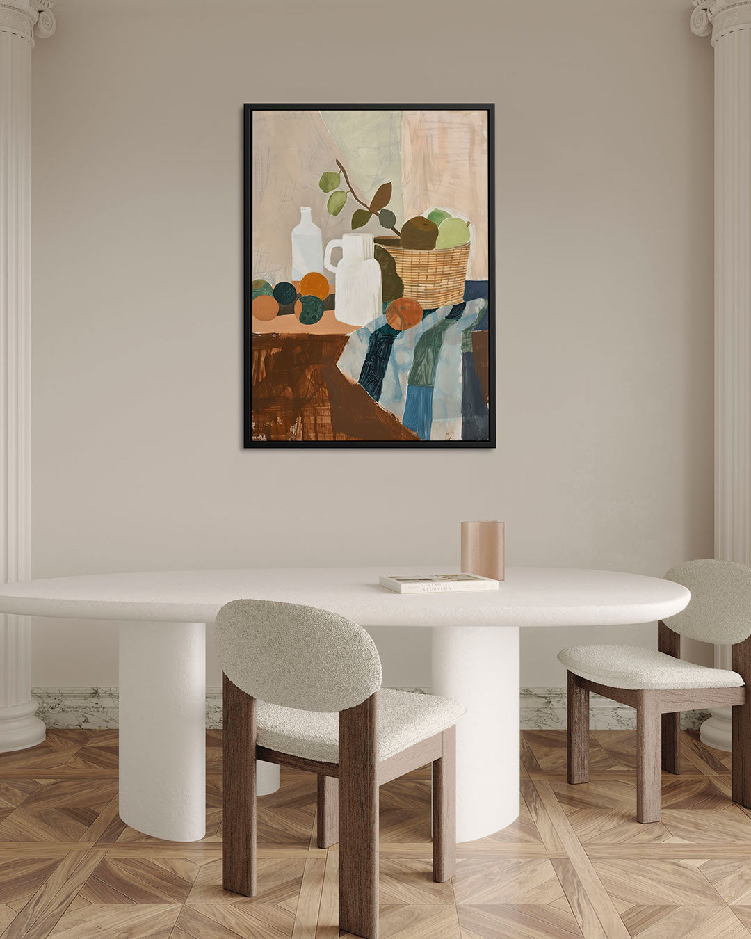 Fruit en vormen Kunstwerk