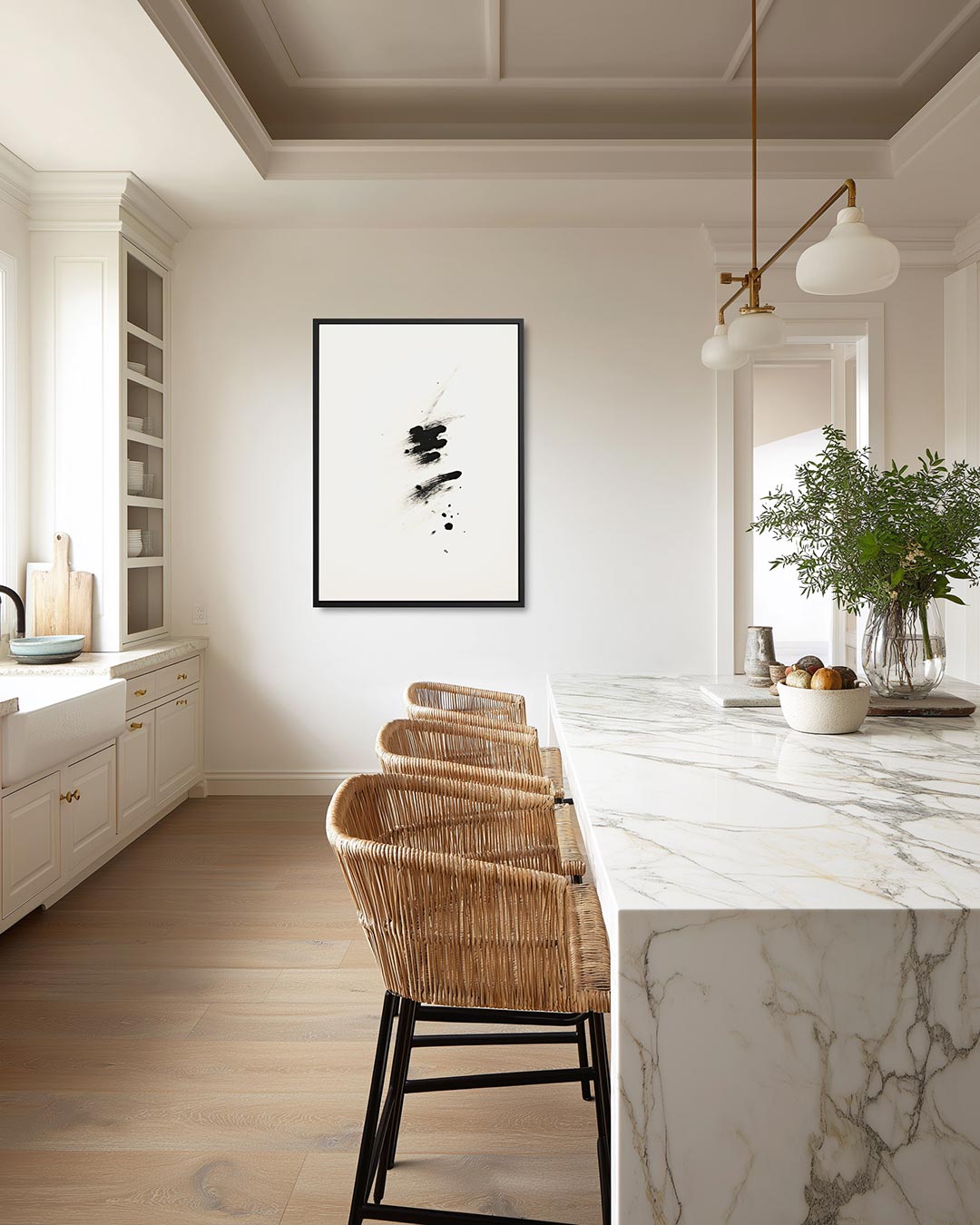 Dynamische penseelstreken Kunstwerk