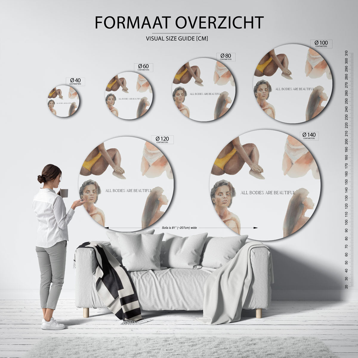 Verschillende figuren Muurcirkel